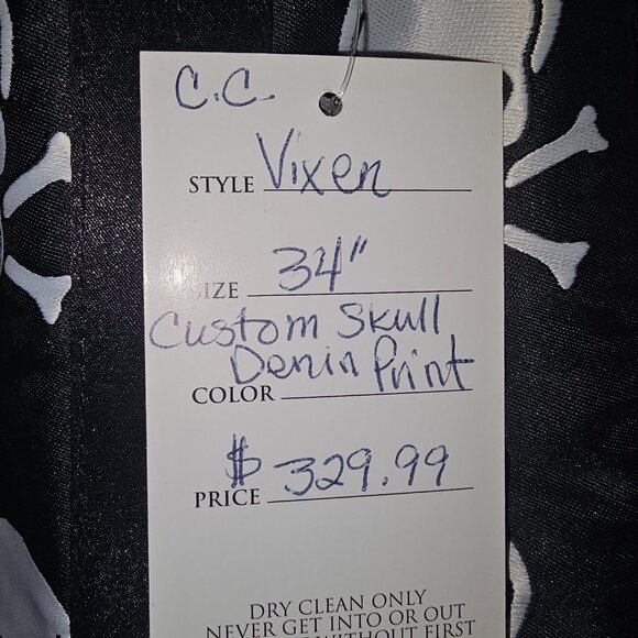 NWT Day of the DEAD Halloween Skull Corset 3XL - Picture 6 of 16